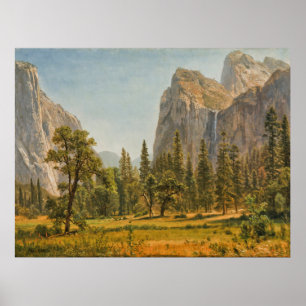 Bierstadt Bridal Veil Falls, Yosemite Valley Poster