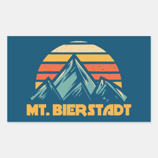 Bierstadt Colorado Retro Turquoise Rechteckiger Aufkleber (Vorderseite)