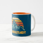 Bierstadt Colorado Retro Turquoise Zweifarbige Tasse (VorderseiteRechts)