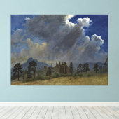 Bierstadt Fir Trees Sturm Wolken Malerei Leinwanddruck (Insitu (Holzboden))