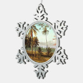 Bierstadt - Florida Szene, Kunstmalerei, Schneeflocken Zinn-Ornament (Rechts)