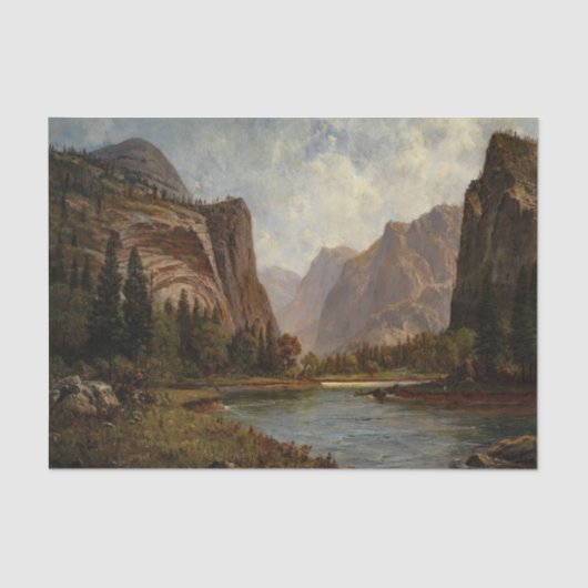 Bierstadt Gates of Yosemite Painting Seidenpapier (Vorderseite)