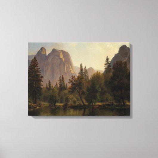 Bierstadt Kathedrale Felsen Yosemite Malerei Leinwanddruck (Vorderseite)