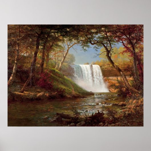 Bierstadt Minnehaha Falls Painting Poster (Vorne)
