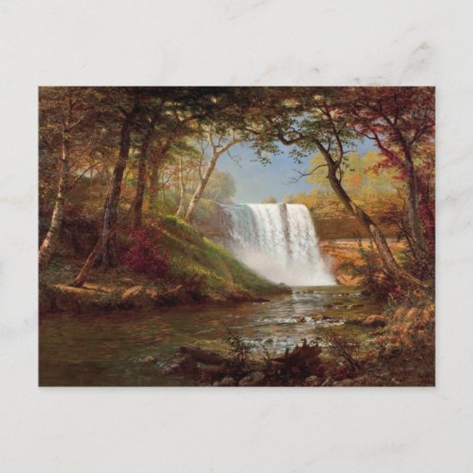 Bierstadt Minnehaha Falls Painting Postkarte (Vorderseite)