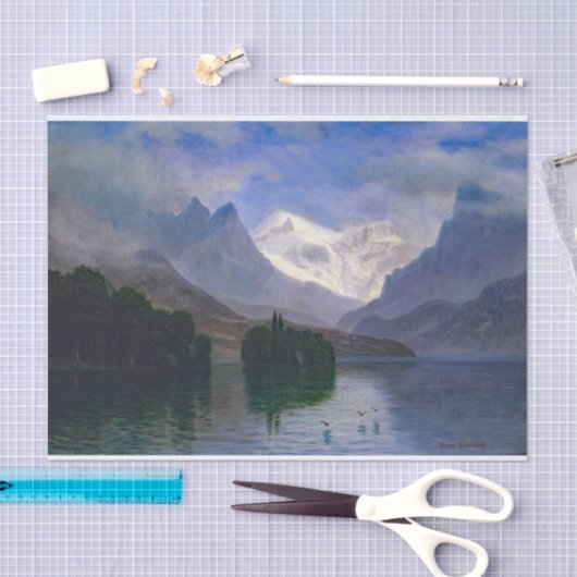 Bierstadt Mountain Scene Painting Seidenpapier (Handwerk)