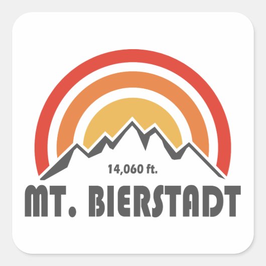 Bierstadt Quadratischer Aufkleber (Vorderseite)