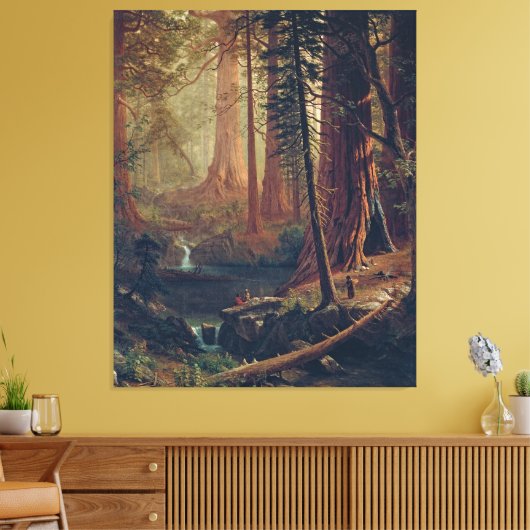 Bierstadt Redwood Trees Painting Leinwanddruck (Insitu (Wohnzimmer))