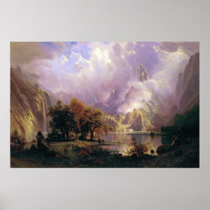 Bierstadt Rocky Mountain Landschaftsbild Malerei Poster