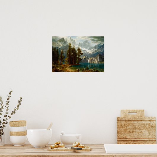 Bierstadt Sierra Nevada Malerei Poster (Küche)