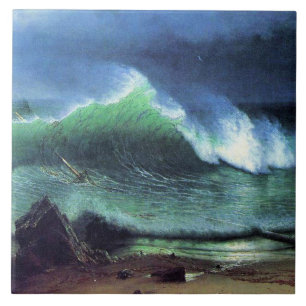 Bierstadt - Smaragdmeer, Kunstmalerei, Fliese