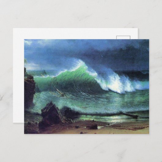 Bierstadt - Smaragdsee, Kunstmalerei, Postkarte (Vorne/Hinten)