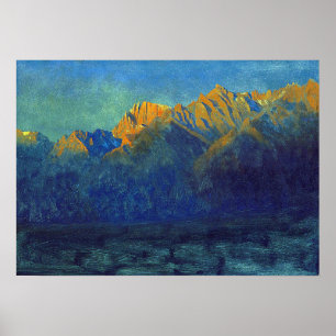Bierstadt - Sonnenaufgang in den Sierras 1872 Poster