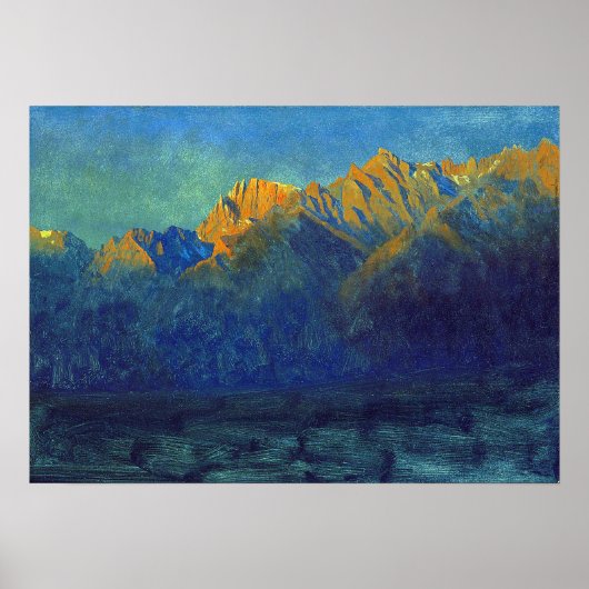 Bierstadt - Sonnenaufgang in den Sierras 1872 Poster (Vorne)