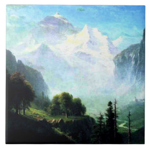 Bierstadt - Staubbach Fälle bei Lauterbrunnen Fliese