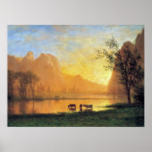 Bierstadt - Sundown at bei Yosemite Poster (Vorne)