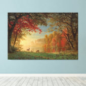 Bierstadt Sunset Deer Lake Painting Leinwanddruck (Insitu (Holzboden))