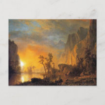 Bierstadt Sunset in der Rockies-Malerei
