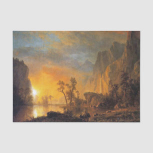 Bierstadt Sunset in der Rockies-Malerei Seidenpapier