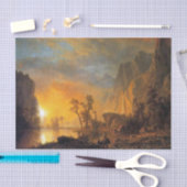 Bierstadt Sunset in der Rockies-Malerei Seidenpapier (Handwerk)