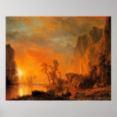 Bierstadt - Sunset in the Rockies, Poster (Vorne)