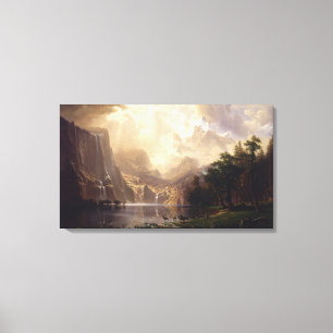 Bierstadt Unter den Bergen der Sierra Nevada Leinwanddruck