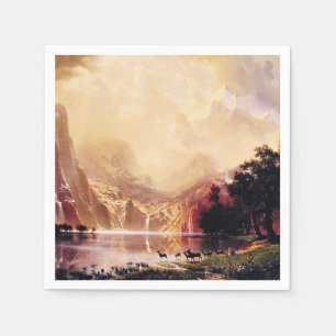 Bierstadt - Unter den Bergen der Sierra Nevada Serviette