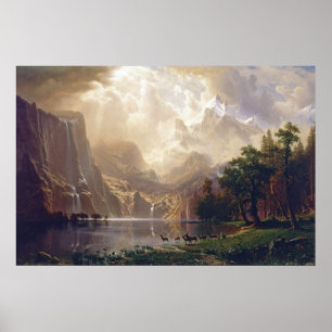 Bierstadt Unter der Sierra Nevada Malerei Poster