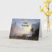 Bierstadt Valley Yosemite Painting Beileid Karte (Gelbe Blume)