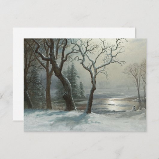 Bierstadt Winter in Yosemite-Malerei Postkarte (Vorne/Hinten)