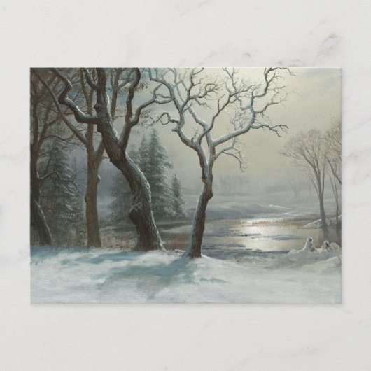 Bierstadt Winter in Yosemite-Malerei Postkarte (Vorderseite)