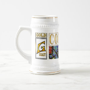 Bierstein 650 ml – GOLD Abstrakte Kunst von GGAST Bierglas
