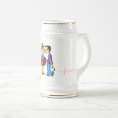 Bierstein mit romantischem Paar - Liebe Bierglas (VorderseiteRechts)