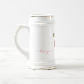 Bierstein mit romantischem Paar - Liebe Bierglas (Links)