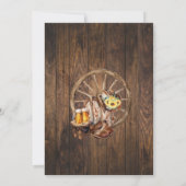 Bierstiefel & Cheers Sonnenblumen Western Geburtst Einladung (Rückseite)