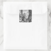 Bierstraße, 1751 quadratischer aufkleber (Tasche)