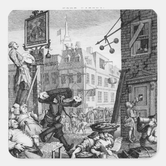 Bierstraße, 1751 quadratischer aufkleber (Vorderseite)
