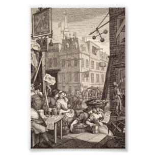 Bierstraße von William Hogarth Fotodruck