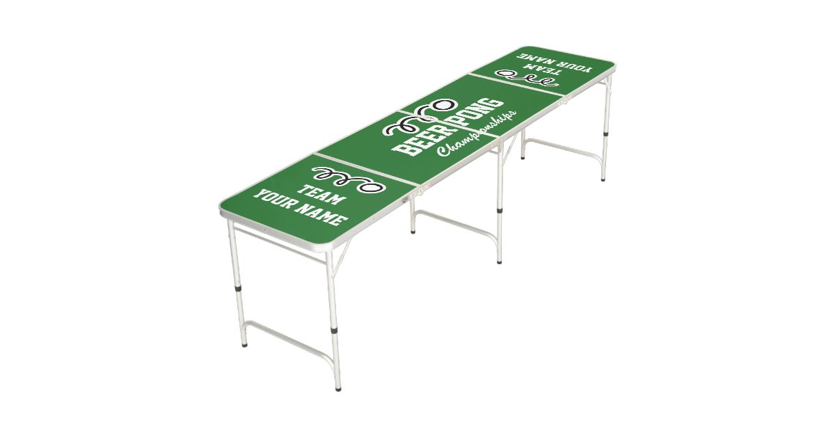 Biertisch Geben Sie Ihre Eigenen Teamnamen Ein Beer Pong Tisch Zazzle De