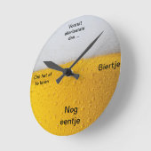 Biertje Klok Runde Wanduhr (Winkel)