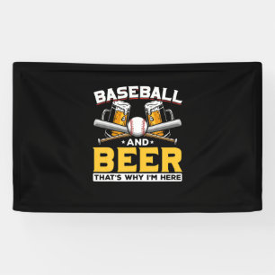 Biertrinker Baseball Bier Humor Geburtstag Banner