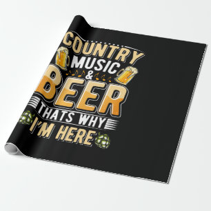 Biertrinker Country-Musik Biertrinken Geburtstag Geschenkpapier