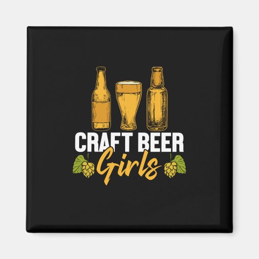 Biertrinker Craft Beer Mädchen Geburtstag Magnet (Vorne)