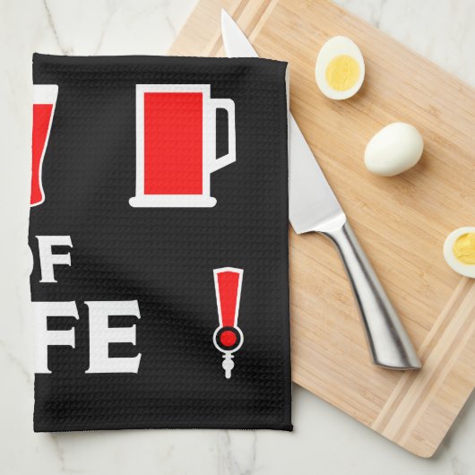 Biertrinker Geschirrtuch (Viertel Falte)