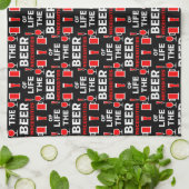 Biertrinker Geschirrtuch (Gefaltet)