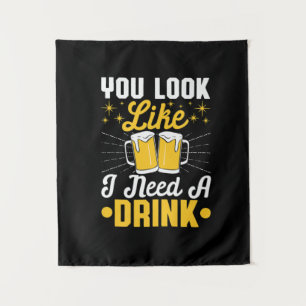 Biertrinker Ich brauche ein Biertrinken Bier Gebur Wandteppich