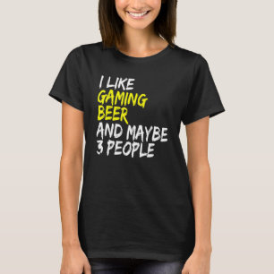 Biertrinker Ich mag Beer & Gaming Gamble Computer T-Shirt
