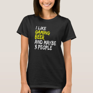 Biertrinker Ich mag Beer & Gaming Gamble Computer T-Shirt