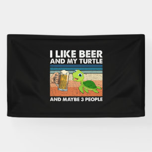 Biertrinker Ich mag Bier und meinen Schildkröten-G Banner
