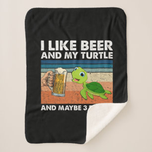 Biertrinker Ich mag Bier und meinen Schildkröten-G Sherpadecke